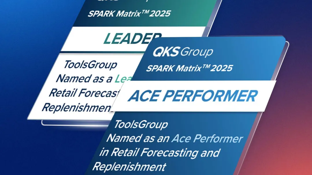 ToolsGroup Named Leader and Ace Performer in QKS Group’s SPARK Matrix™ for Retail Forecasting and Replenishment
