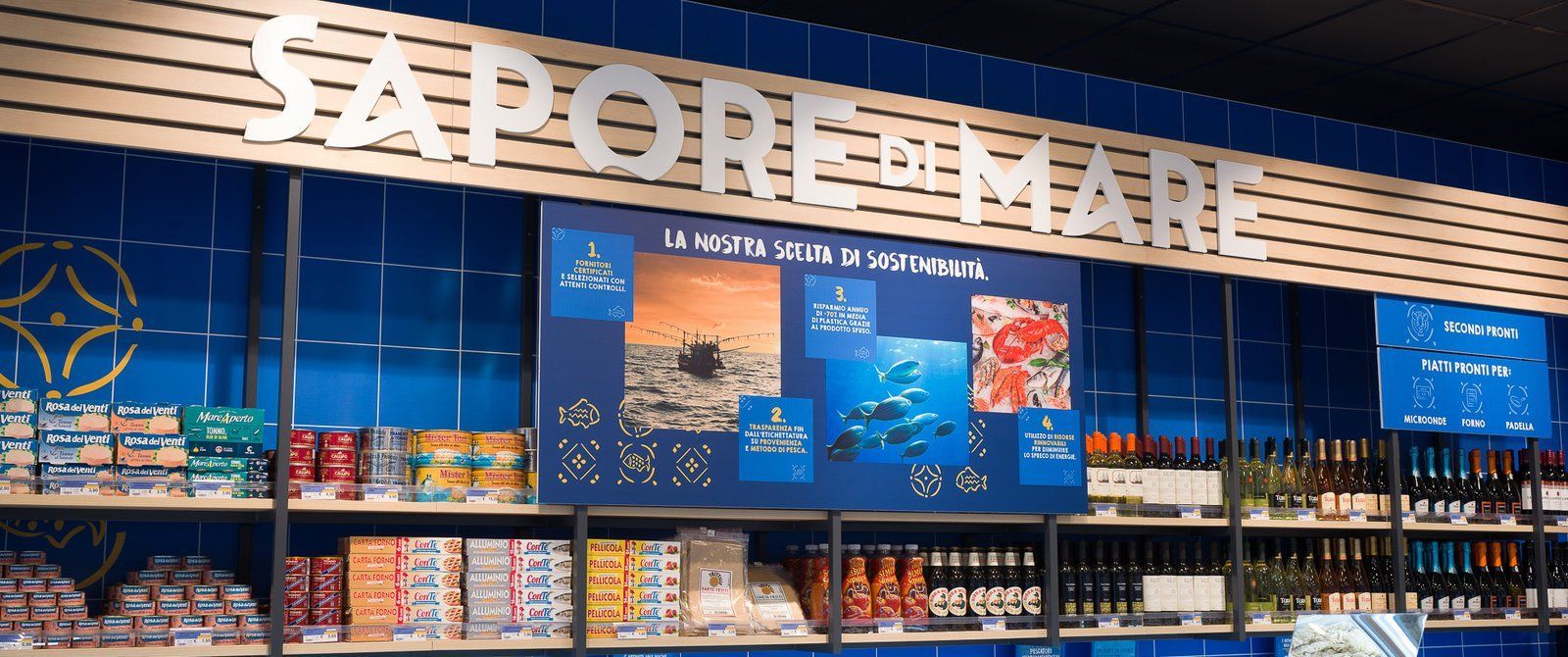 Sapore di Mare frozen seafood retail store interior