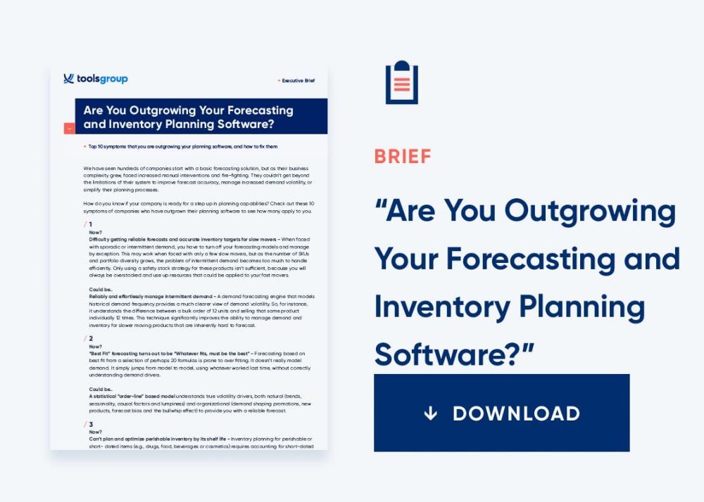 Are You Outgrowing Your Forecasting and Inventory Planning Software?