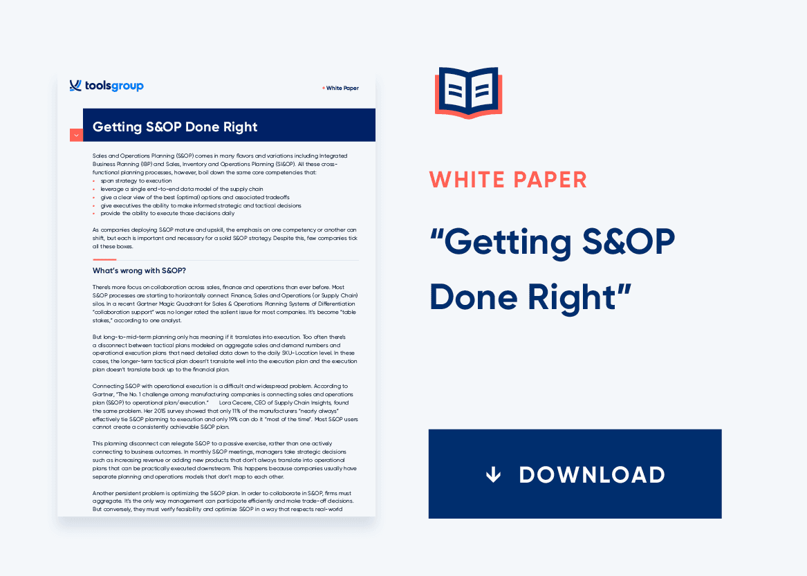 Getting S&OP Done Right