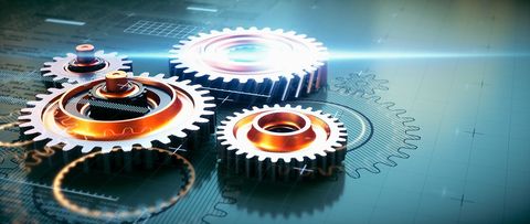 Engine gear parts, illustrating service parts planning